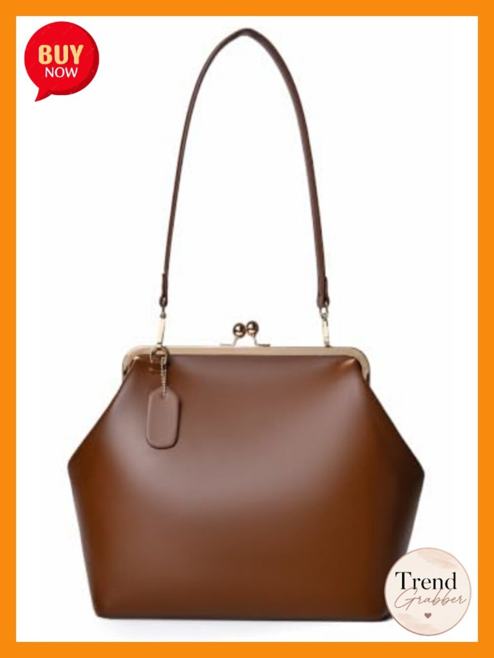 Slouchy Kiss Lock Crossbody Bag Women Hobo Shoulder Purses Faux Leather